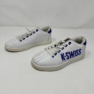 K-Swiss Kids White and Navy Sneakers